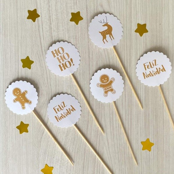 Producto - Toppers Navidad - beige