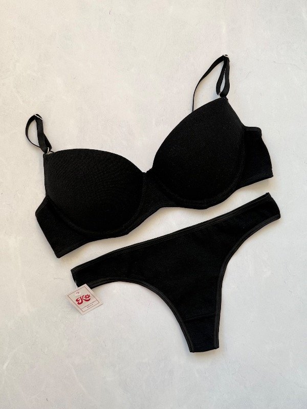Producto - Conjunto Push up de algodón negro