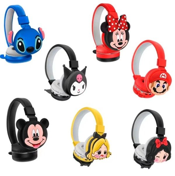 Producto - PACK 3 AURICULARES VINCHA BLUETOOTH VARIOS PERSONAJES