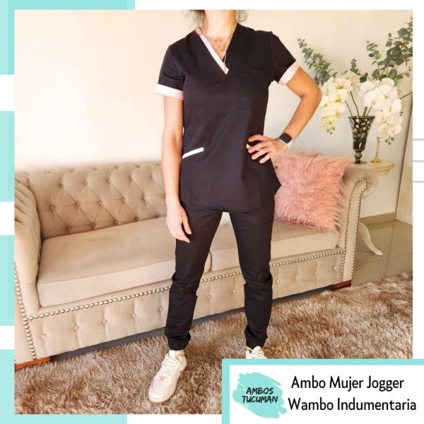 Producto - Ambo Wambo Arena Spandex (Negro detalle rosa claro)