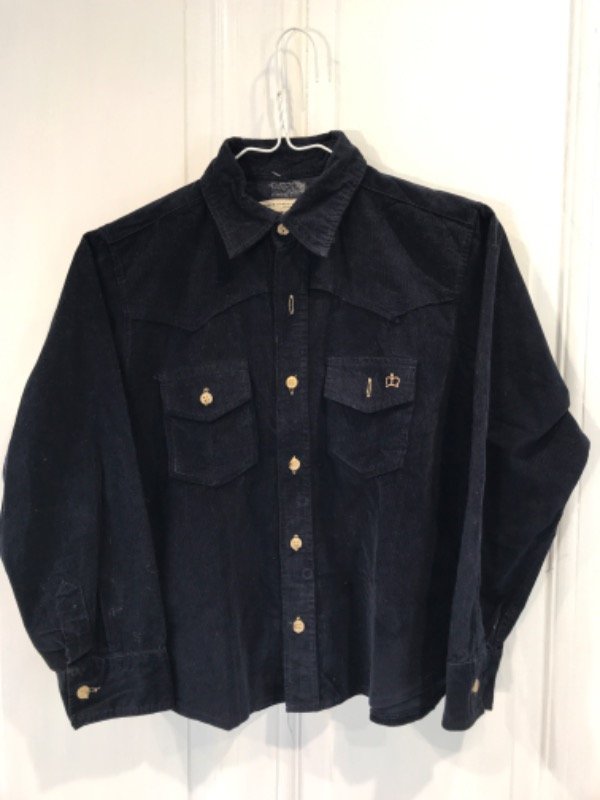 Producto - Camisa PAULA CAHEN D'ANVERS de corderoy azul Talle 10 años - PRECIO: 30X