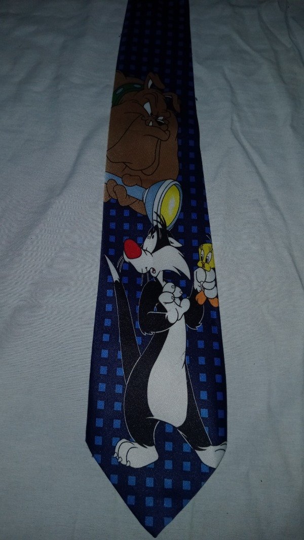 Producto - 90s Sylvester Sylvester James Pussycat Looney Tunes AOP ecene print tie. - 0