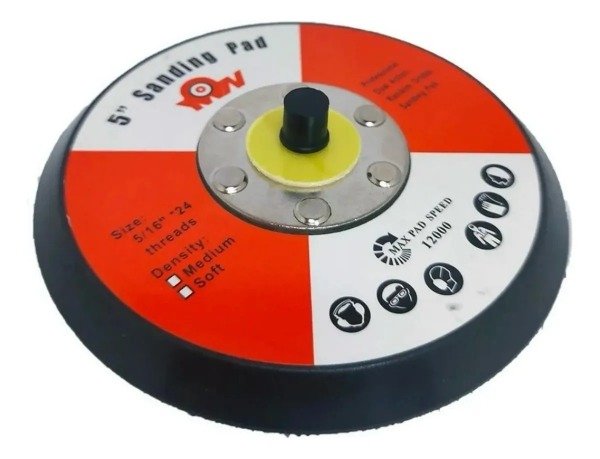 Producto - BACKING PLATE 5" 125mm SEMIFLEXIBLE PARA ROTORBITAL DETAIL 3D PORTER