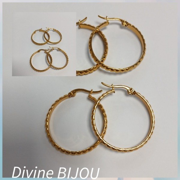 Producto - Argollas doradas labradas