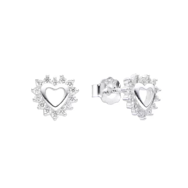 Producto - AROS PLATA 925 CORAZON CALADO C/CUBIC