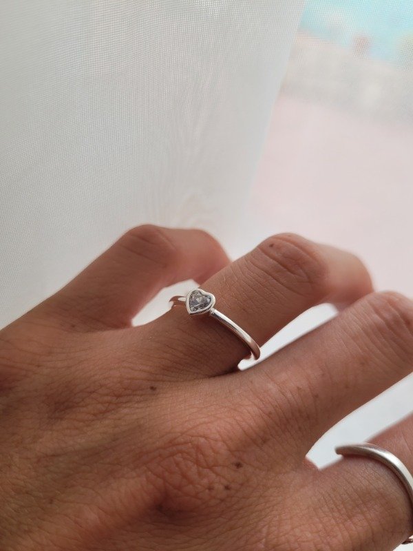 Producto - Anillo corazón susanito cúbic blanco Plata 925