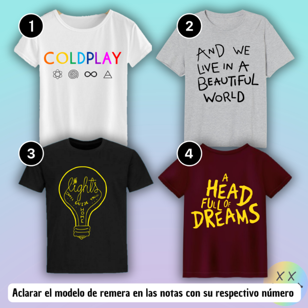 Producto - Remeras Coldplay #1