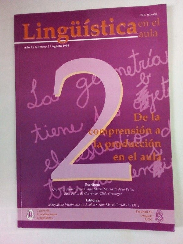 Producto - Lingüística en el aula #2 - Agosto 1998 - Parodi Sweis Gremiger