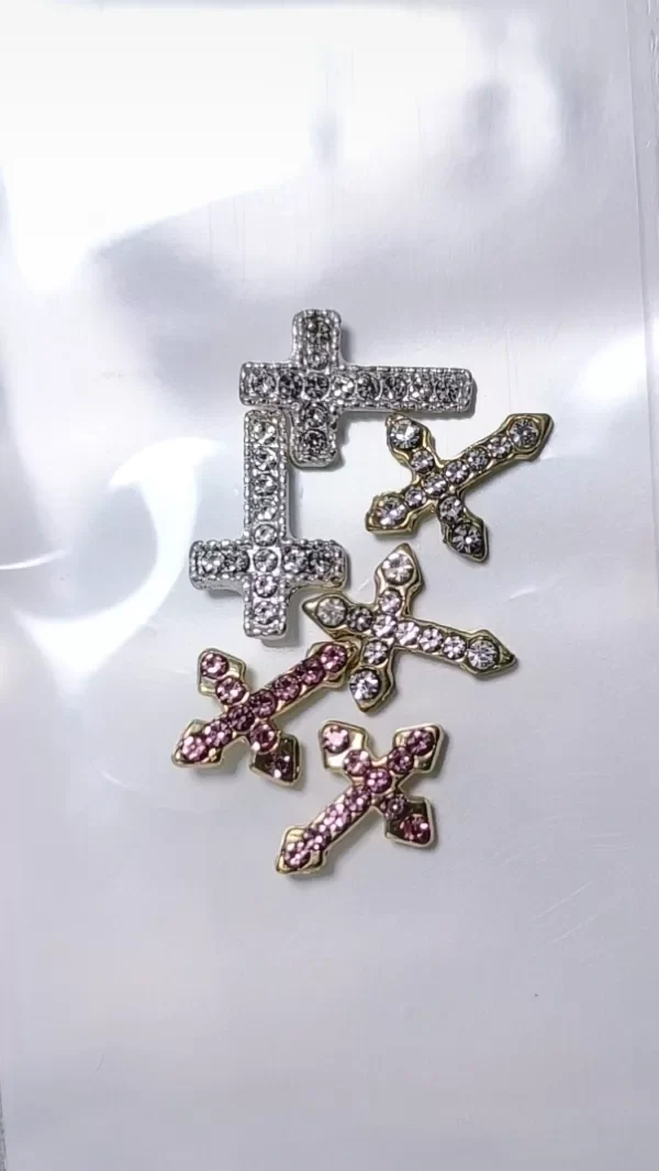 Producto - Apliques Cruces x 2 dijes mediano