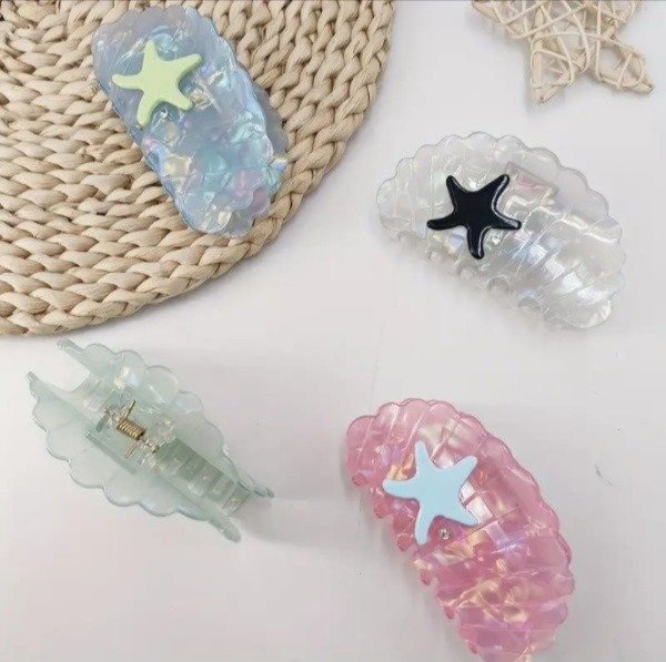 Producto - Broche Pelo Tornasolado Almeja x12uni