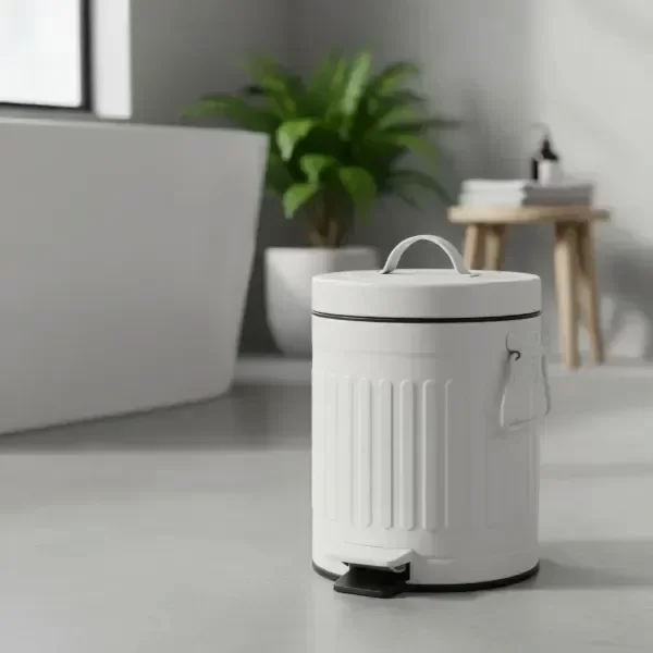 Producto - Cesto Basura Metálico White 3 Litros