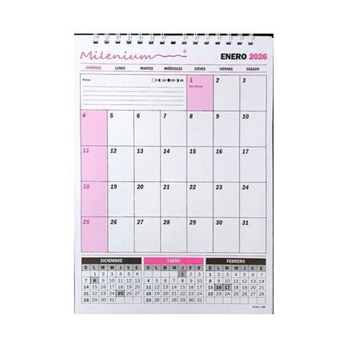 Producto - PLANIFICADOR MILENIUM OFICIO ESP. MENSUAL Vertical 33x23cm  2027