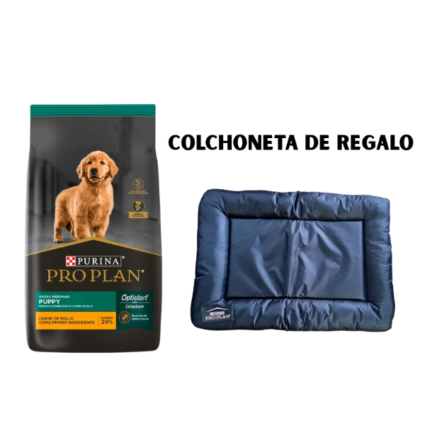 Producto - PRO PLAN Puppy Raza Mediana x 15 kg + COLCHONETA DE REGALO