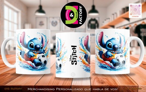 Producto - Taza Stitch Futbol - TZ-RT-BL-11OZ-318-STC-FTB