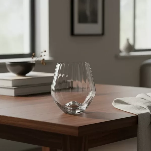 Producto - Set X6 Vasos Copa Sin Tallo Tori Waterfall Cristal Bohemia