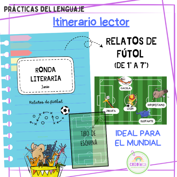 Producto - Itinerario lector: RELATOS DE FÚTBOL, especial mundial