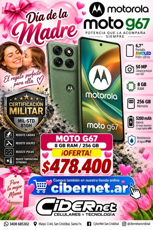 Producto - Celular Moto G67 8-256gb