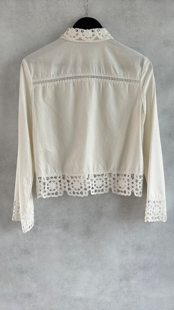 Producto - Camisa combinada crochet Zara - 8