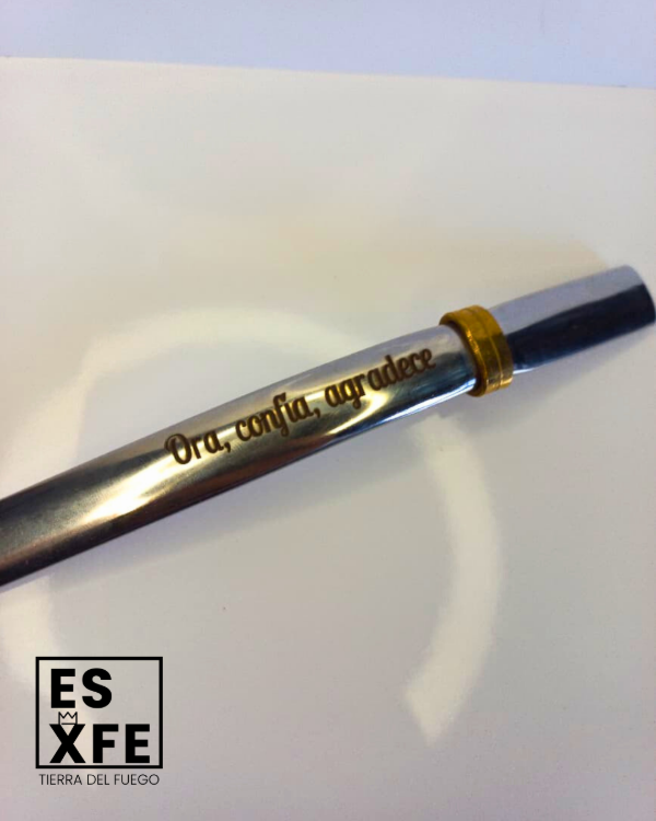 Producto - Bombilla "Ora, confía, agradece"