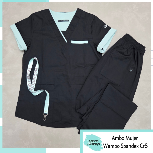 Producto - Ambo Wambo Indigo Spandex (Negro detalle Aqua) - 0