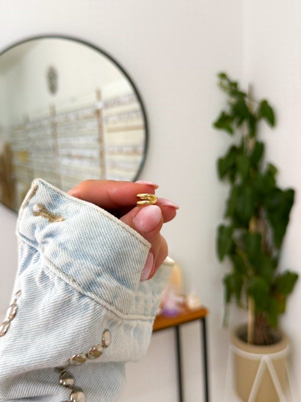 Producto - Ear cuff acero dorado doble liso