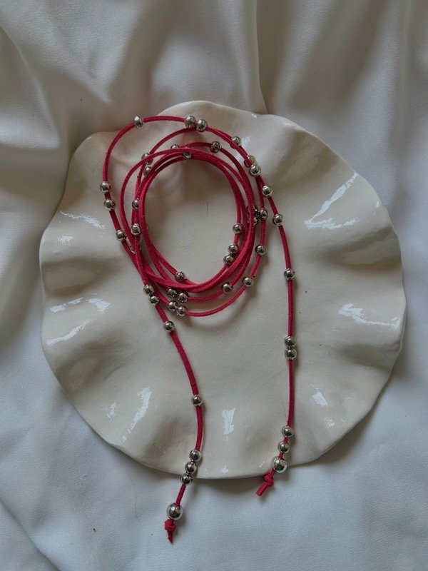 Producto - Collar silver red