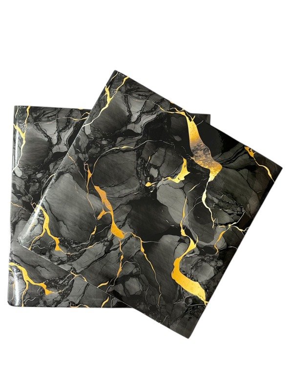 Producto - Placa Autodhesiva Simil Marmol 60x60 Negro-Dorado Pack x2