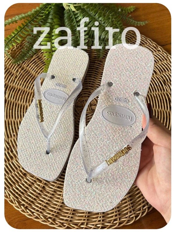 Producto - Ojota Havaiana Cuadrada Glitter Plata