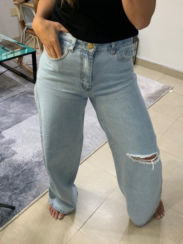 Producto - Jean wide leg con rotura - 1