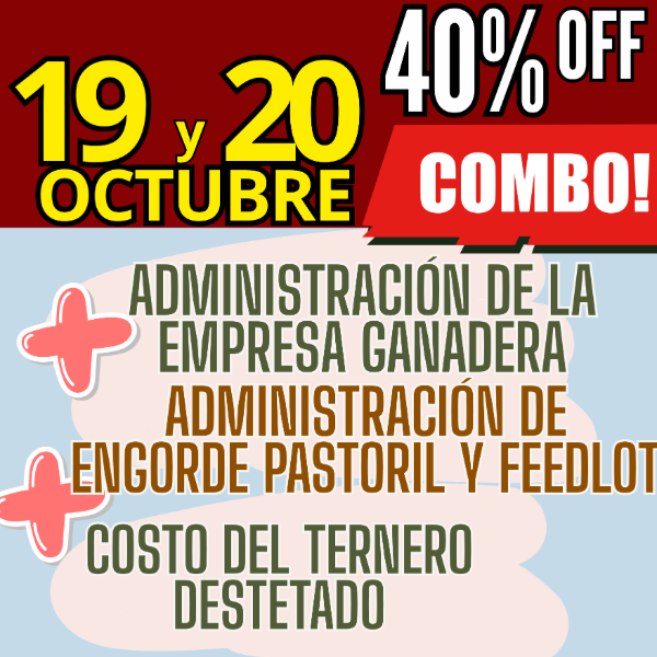 Producto - COMBO 3 CURSOS:Gestión Ganadera + Costo del Ternero + Engorde Pastoril y Feedlot - 0