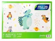 Producto - BLOCK para DIBUJO Nro 6 BLANCO  ECONOMICO x 20 hojas