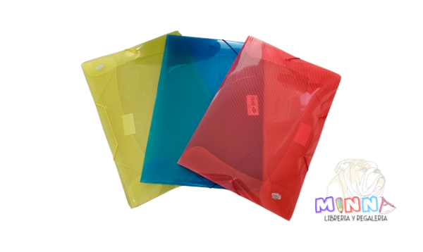 Producto - Carpeta Plástica 3 Solapas Transparentes C/ Elastico Oficio