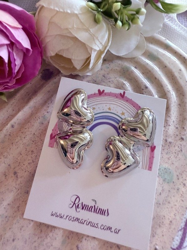 Producto - Aros bold dos corazones