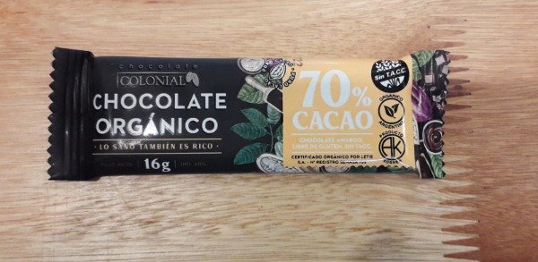 Producto - Barra de chocolate al 70 porciento 16gr con azúcar