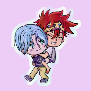 Producto - Stickers Holograficos - SK8 - Reki y Langa 2
