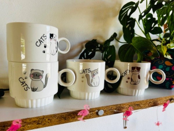 Producto - Torre de tazas Gatito grandes con soporte - 3