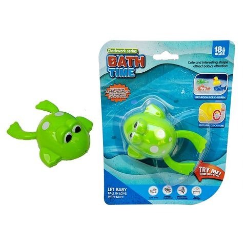 Producto - RANA NADADORA A CUERDA PARA BAÑERA EN BLISTER 15.5X20CM