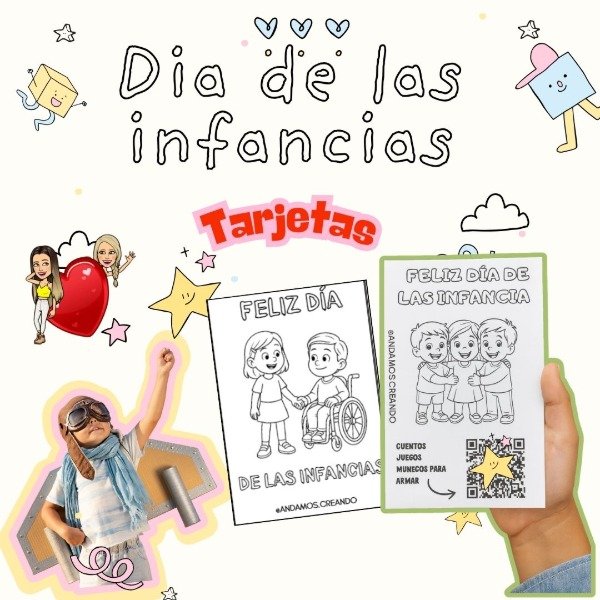 Producto - TARJETAS IMPRIMIBLES. DÍA DE LAS INFANCIAS