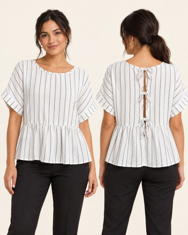 Producto - Blusa Rayada Abierta Atras - 2