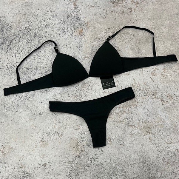 Producto - Conjunto triangulo soft algodón NEGRO 741
