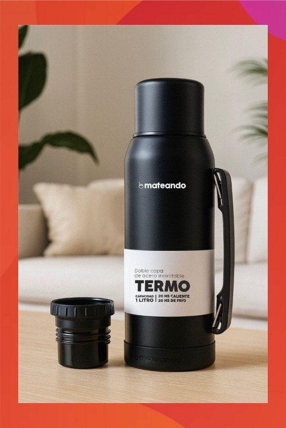 Producto - TERMO MATEANDO CLASSIC 1LT. - NEGRO