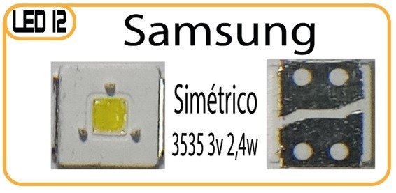 Producto - Simétrico 3535 3v 2.4w Samsung (LED 12)