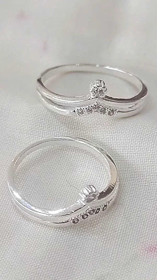 Producto - Anillo de Plata 925 doble linea formando Tiara