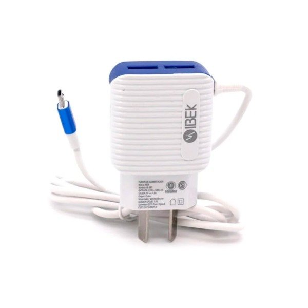 Producto - Cargador para celular 3,8A microUSB IBEK IBK3801