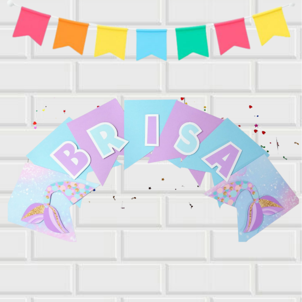 Producto - Banderín Con Nombre 3D