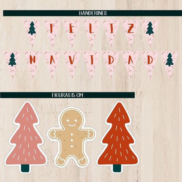 Producto - Kit Imprimible - Navidad PINK