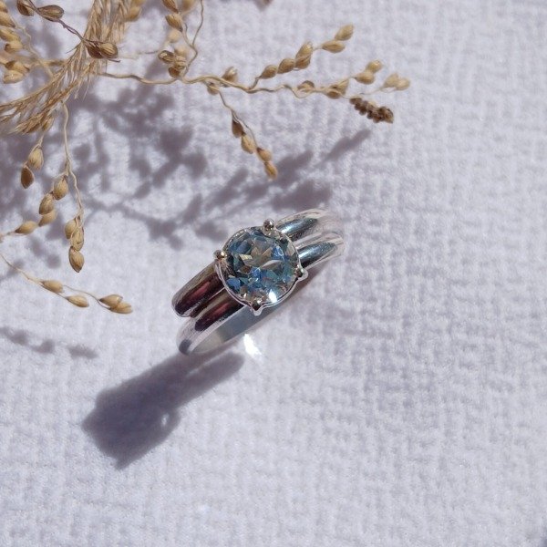 Producto - Anillo Plata 925 Topacio claro Ajustable - 1