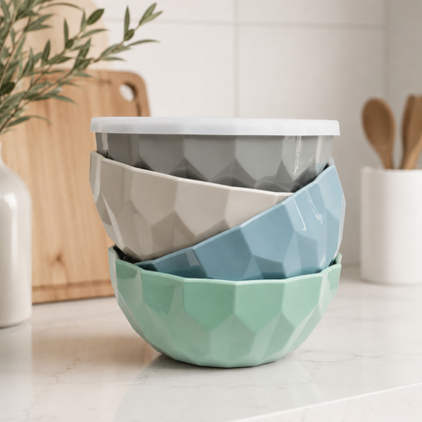 Producto - Bowl Facetado Mediano con tapa - 0