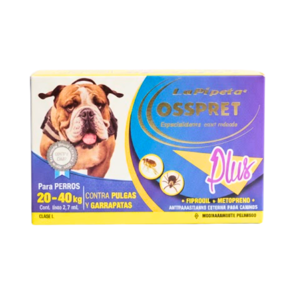 Producto - Osspret Pipeta Plus (fipronil + metopreno) Numero 3 - 40 a 60 kg 7798340526351