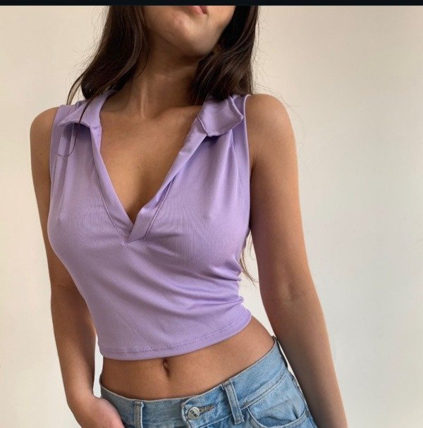 Producto - TOP MUSCULOSA CON CUELLO